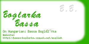 boglarka bassa business card